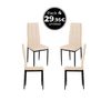 Pack 4 Sillas Lan Tela De Tela 96*40*40.50 Cm - Beige