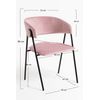 Silla Mihu Black Terciopelo - Rosa