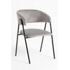 Silla Mihu Black Terciopelo - Gris Claro