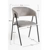 Silla Mihu Black Terciopelo - Gris Claro