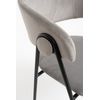 Silla Mihu Black Terciopelo - Gris Claro