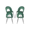 Pack 4 Sillas Dawa Black Terciopelo De Terciopelo 86*46*40 Cm - Verde