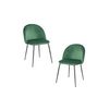 Pack 2 Sillas Black Dalnia Terciopelo De Terciopelo 86*46*40 Cm - Verde