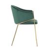 Silla Elegan Terciopelo - Verde