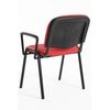 Pack 4 Sillas Ofis Con Brazos De Tela 78*68*58 Cm - Rojo