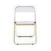 Pack 4 Sillas Tamy Gold De Policarbonato 79*38*39 Cm - Transparente