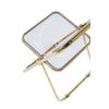 Pack 4 Sillas Tamy Gold De Policarbonato 79*38*39 Cm - Transparente Ahumada