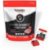 Vitaldin Sport Power Gummies Cafeína & Taurina – Energía Rápida Y Sostenida – 80 Mg Cafeína, 40 Mg Taurina Por Serving + Vitamina B6 – 30 Bites De Gominola – Sabor Frutos Rojos – Vegano