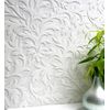 Papel Pintado Repintable Vinílico Lavable Volutas Blancas Con Textura Alto Relieve - Ornam Texture 123184 De Gaulan - Rollo De 10 M X 0,53 M