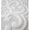 Papel Pintado Repintable Vinílico Lavable Rosetones Blanco Con Textura Alto Relieve - Reso Texture 123186 De Gaulan - Rollo De 10 M X 0,53 M