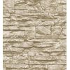 Papel Pintado Vinílico Lavable Piedra Pizarra Beige Con Textura Relieve 3d - Israel 453146 De Gaulan - Rollo De 10 M X 0,53 M