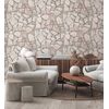 Papel Pintado Vinílico Lavable Muro De Piedra Con Relieve Estilo Rústico Moderno Color Bei - Calize 453182 De Gaulan - Rollo De 10 M X 0,53 M