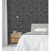 Papel Pintado Vinílico Lavable Muro Ladrillos Negro Blanco Textura Relieve 3d - Detroit 454801 De Gaulan - Rollo De 10 M X 0,53 M