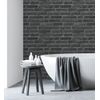 Papel Pintado Vinílico Lavable Muro Ladrillos Negro Blanco Textura Relieve 3d - Detroit 454801 De Gaulan - Rollo De 10 M X 0,53 M