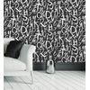 Papel Pintado Vinílico Lavable Con Letras Estilo Lettering Con Textura En Relieve - Freehand Letters 676312 De Gaulan - Rollo De 10 M X 1,06 M