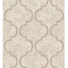 Papel Pintado Vinílico Lavable Geométrico En Relieve Estilo Finlandés Color Beige - Helsinki Ornaments 676315 De Gaulan - Rollo De 10 M X 1,06 M