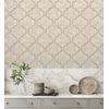 Papel Pintado Vinílico Lavable Geométrico En Relieve Estilo Finlandés Color Beige - Helsinki Ornaments 676315 De Gaulan - Rollo De 10 M X 1,06 M