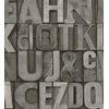 Papel Pintado Vinílico Lavable Con Letras Industriales Con Textura Relieve 3d - Factory Letters 676322 De Gaulan - Rollo De 10 M X 1,06 M