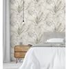 Papel Pintado Vinílico Lavable Tropical Hojas Plantas Beige Textura Óleo 3d - Habana Tropical 676366 De Gaulan - Rollo De 10 M X 1,06 M