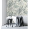 Papel Pintado Vinílico Lavable Tropical Hojas Plantas Turquesa Textura Óleo 3d - Habana Tropical 676367 De Gaulan - Rollo De 10 M X 1,06 M