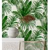 Papel Pintado Vinílico Lavable Tropical Hojas Plantas Verde Textura Óleo 3d - Habana Tropical 676369 De Gaulan - Rollo De 10 M X 1,06 M