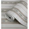 Papel Pintado Vinílico De Rayas Con Efecto Textura De Tela Tejida En Relieve - Alexander Stripe 676429 De Gaulan - Rollo De 10 M X 1,06 M