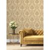 Papel Pintado Vinílico Damasco Clásico Camel Efecto Textura De Tela Tejida En Relieve - Bizans Damask 676876 De Gaulan - Rollo De 10 M X 1,06 M