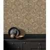 Papel Pintado Vinílico Damasco Clásico Marrón Efecto Textura De Tela Tejida En Relieve - Bizans Damask 676878 De Gaulan - Rollo De 10 M X 1,06 M