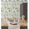 Papel Pintado Vinílico Ecológico Lavable Flores Mariposas Conejos Pájaros - Sophie Blossom 679377 De Gaulan - Rollo De 10 M X 0,53 M