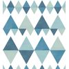 Papel Pintado Vinílico Ecológico Nórdico De Rombos Azules Y Turquesas - Hans Metrix 679421 De Gaulan - Rollo De 10 M X 0,53 M