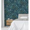 Papel Pintado Vinílico Ecológico Hojas Grandes Monstera Turquesa Tropical - Palm Springs 679452 De Gaulan - Rollo De 10 M X 0,53 M