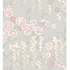 Papel Pintado Vinílico Ecológico Rosas Coral Y Amarillas Fondo Gris Claro - Olivia Bloom 679679 De Gaulan - Rollo De 10 M X 0,53 M