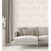 Papel Pintado Vinílico Ecológico Geométrico Con Textura Y Marrón Metalizado - Kenmore 679784 De Gaulan - Rollo De 10 M X 0,53 M