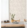 Papel Pintado Vinílico Ecológico Geométrico Con Textura Y Marrón Metalizado - Kenmore 679784 De Gaulan - Rollo De 10 M X 0,53 M