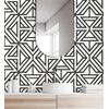 Papel Pintado Vinílico Ecológico Geométrico Moderno Blanco Y Negro - Monaco 679834 De Gaulan - Rollo De 10 M X 0,53 M