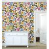 Papel Pintado Vinílico Ecológico De Flores Dibujadas Estilo Retro - Garden Flowers 680612 De Gaulan - Rollo De 10 M X 0,53 M