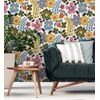 Papel Pintado Vinílico Ecológico De Flores Dibujadas Estilo Retro - Garden Flowers 680612 De Gaulan - Rollo De 10 M X 0,53 M