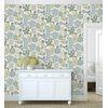 Papel Pintado Vinílico Ecológico De Flores Dibujadas Estilo Retro - Garden Flowers 680614 De Gaulan - Rollo De 10 M X 0,53 M