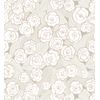 Papel Pintado Vinílico Ecológico De Flores Rosa Pálido Fondo Gris - Helen Flowers 680620 De Gaulan - Rollo De 10 M X 0,53 M