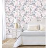 Papel Pintado Vinílico Ecológico De Flores Pintadas A Acuarela - Camellias Garden 680627 De Gaulan - Rollo De 10 M X 0,53 M