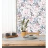 Papel Pintado Vinílico Ecológico De Flores Pintadas A Acuarela - Camellias Garden 680627 De Gaulan - Rollo De 10 M X 0,53 M