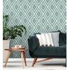 Papel Pintado Vinílico Ecológico De Diamantes Verdes Con Textura - Boho Carpet 680781 De Gaulan - Rollo De 10 M X 0,53 M