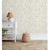 Papel Pintado Vinílico Ecológico De Hojas Moderno Beige Con Textura - Lost Garden 680847 De Gaulan - Rollo De 10 M X 0,53 M