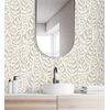 Papel Pintado Vinílico Ecológico De Hojas Moderno Beige Con Textura - Lost Garden 680847 De Gaulan - Rollo De 10 M X 0,53 M