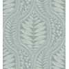 Papel Pintado Vinílico Ecológico De Damasco Hindú De Hojas Con Textura - Scandi Palace 680864 De Gaulan - Rollo De 10 M X 0,53 M