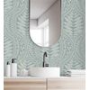 Papel Pintado Vinílico Ecológico De Damasco Hindú De Hojas Con Textura - Scandi Palace 680864 De Gaulan - Rollo De 10 M X 0,53 M