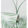 Papel Pintado Lavable Tropical De Hojas De Palmeras Verde Y Gris - Hawaii Palms 680911 De Gaulan - Rollo De 10 M X 0,53 M