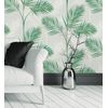 Papel Pintado Lavable Tropical De Hojas De Palmeras Verde Y Gris - Hawaii Palms 680911 De Gaulan - Rollo De 10 M X 0,53 M