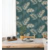 Papel Pintado Lavable Tropical De Hojas De Palmeras Camel Y Verde - Hawaii Palms 680912 De Gaulan - Rollo De 10 M X 0,53 M