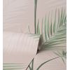 Papel Pintado Lavable Tropical De Hojas De Palmeras Verde Y Rosa Palo - Hawaii Palms 680913 De Gaulan - Rollo De 10 M X 0,53 M